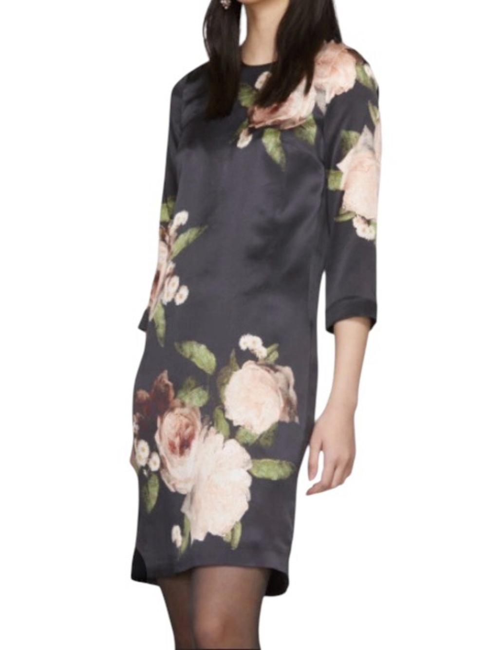 Erdem Emma Dress 100% Silk Floral Print Shift Dress Women’s Size 6